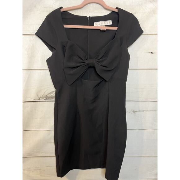 Karlie Dress Black Cut Out Bow Chic Zip Up Size Large - Picture 1 of 5